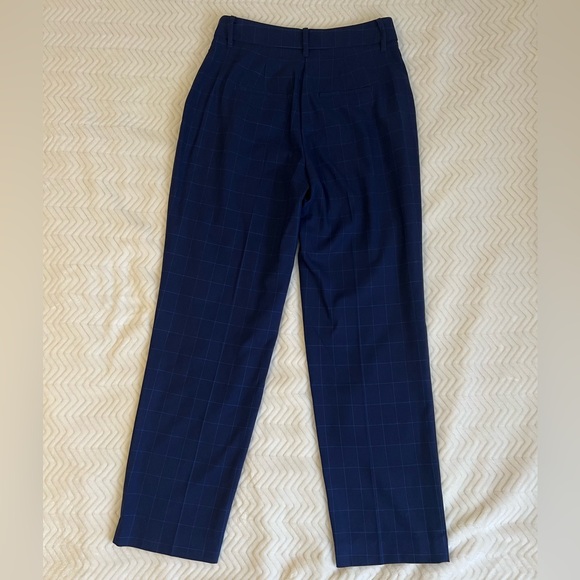 Nine West Dark Blue Plaid Pants - Picture 2 of 3